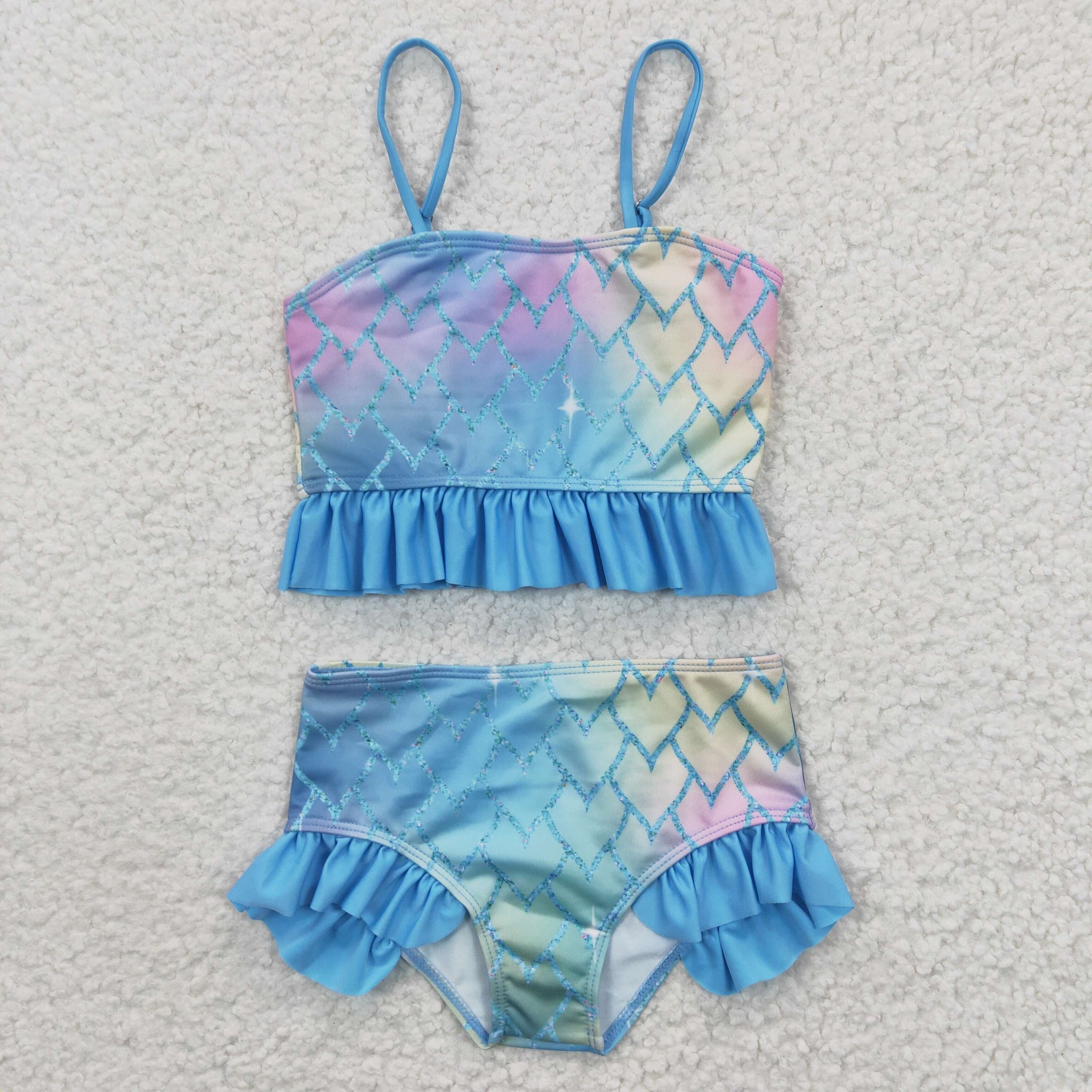 S0061 kids clothes girls mermaid summer swimsuit
