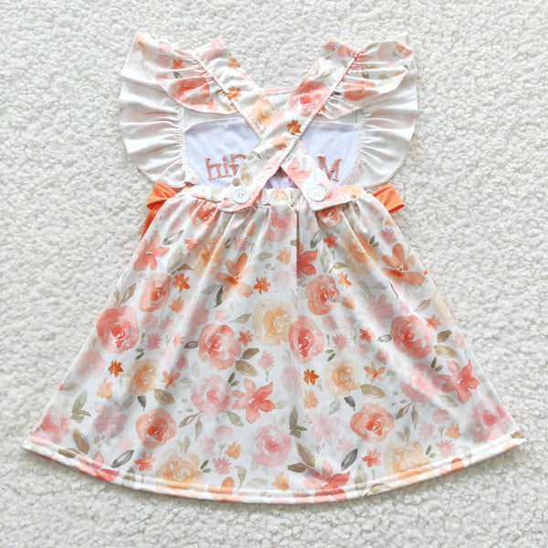 GSD0307 baby girl clothes embroidery mama's girl mother's day dress