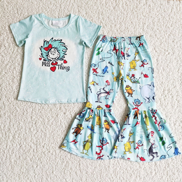 B3-25 girl clothes miss thing fall spring short sleeve set-promotion 2023.12.30
