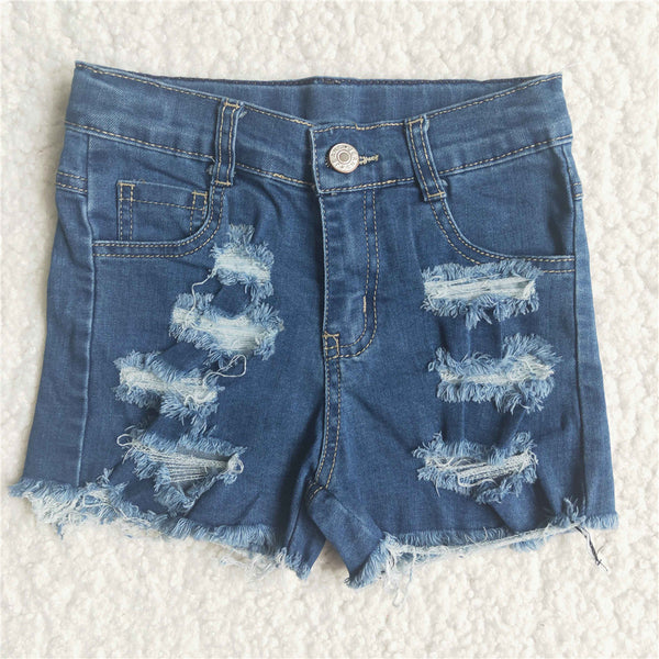 girl clothes summer blue denim shorts