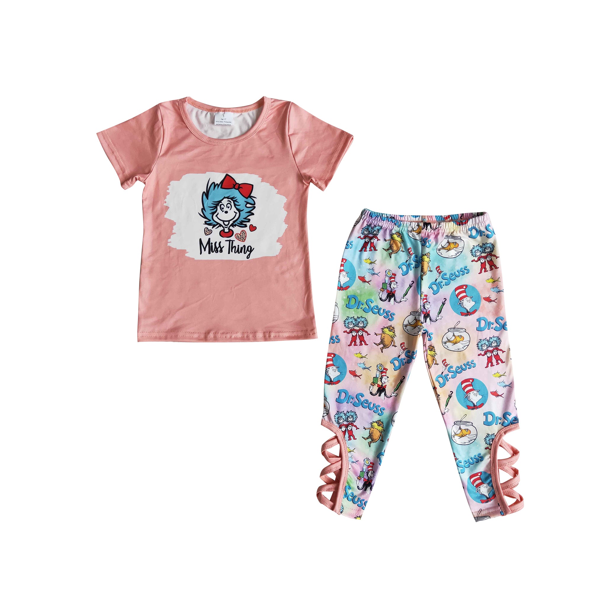 E7-16 toddler girl clothes cartoon fall spring outfit