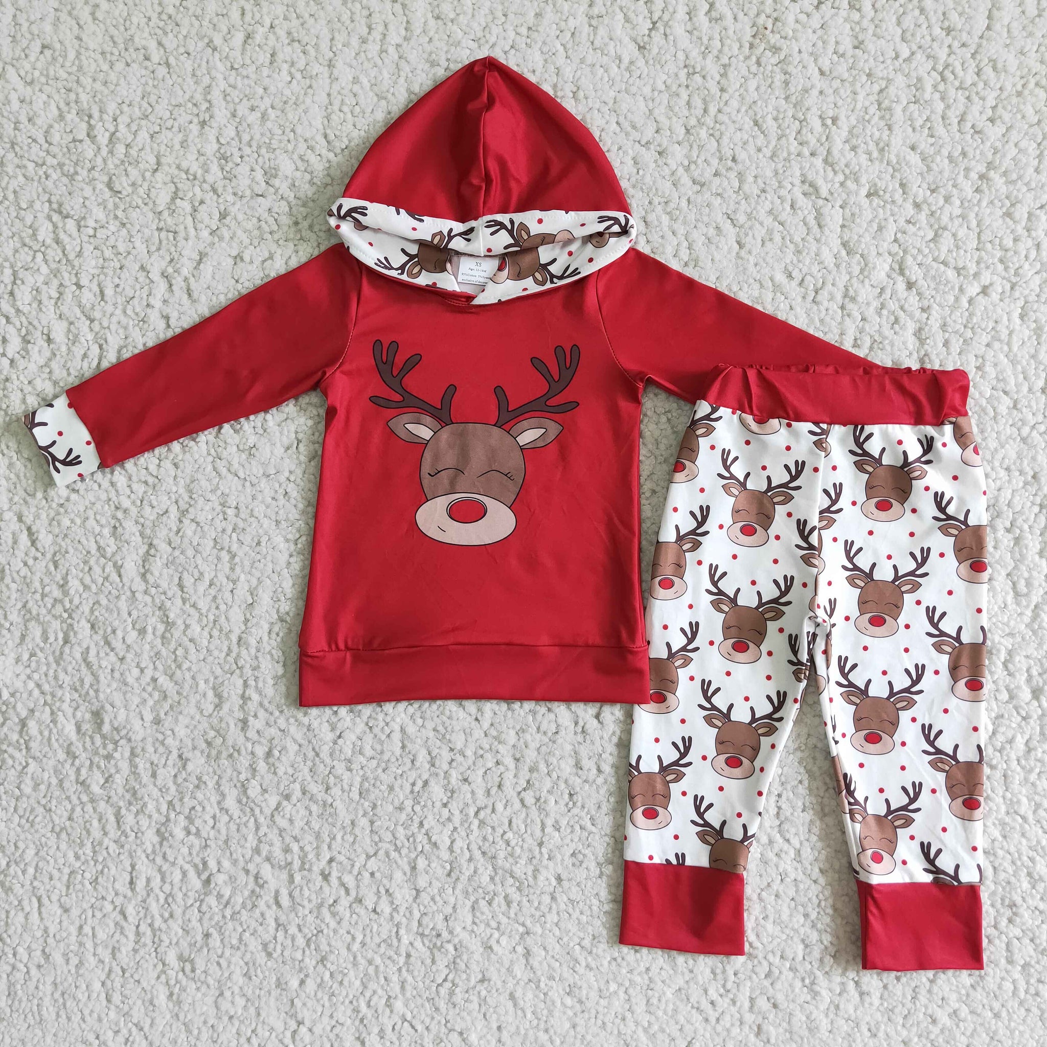 6 B1-24 boy red deer hoodies winter long sleeve set-promotion 2023.11.11