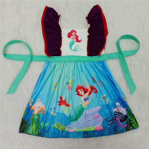 C11-11 girl clothes summer  cartoon flutter sleeve dress-promotion 2023.12.30