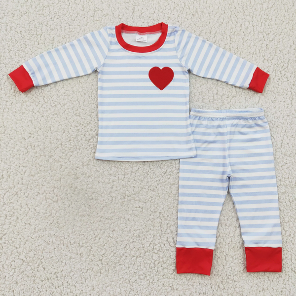 toddler clothes stripe heart embroidery valentines day matching clothing