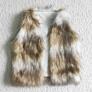 VE0001 girl winter fur vest