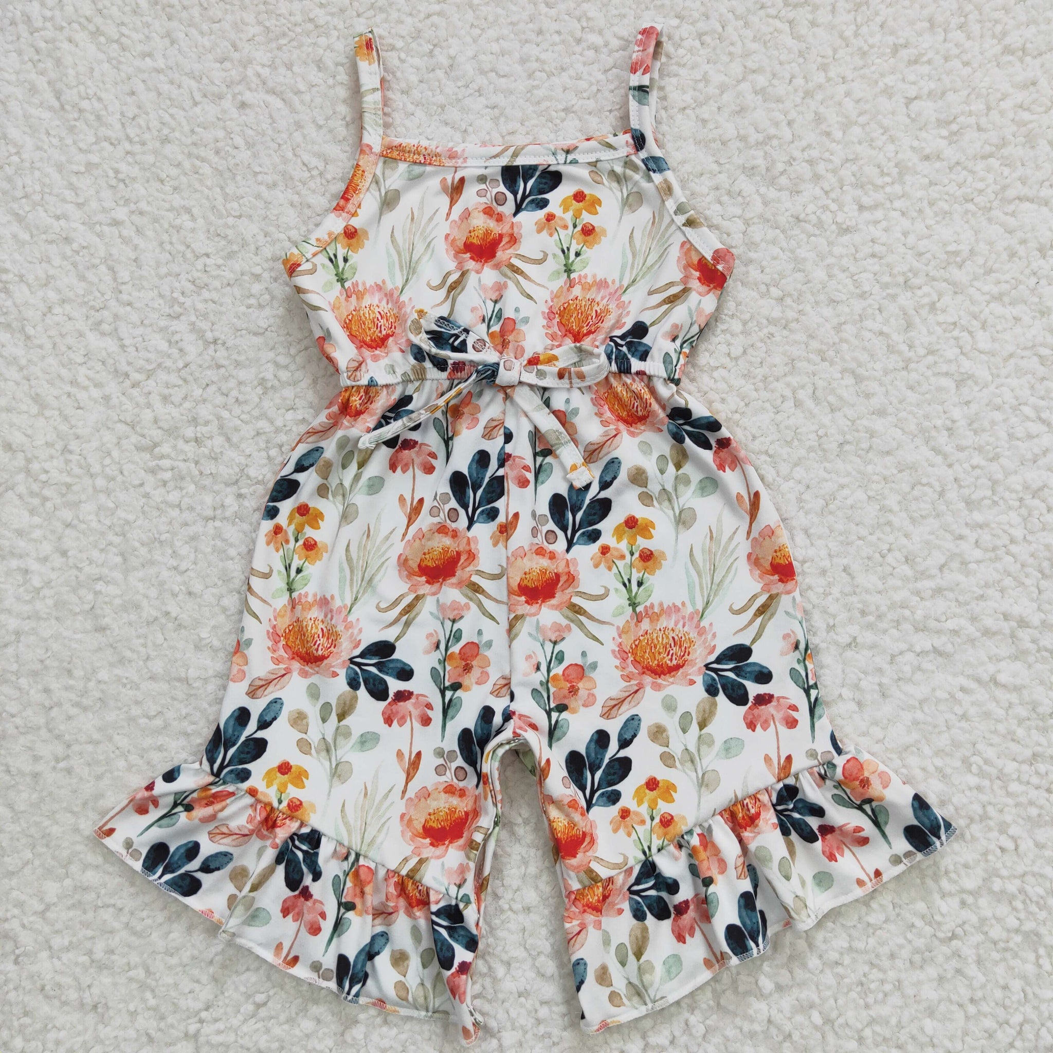 SR0250 baby girl clothes floral summer jumpsuit