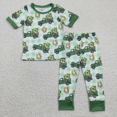 BSPO0043 baby boy clothes green St. Patrick's Day outfits