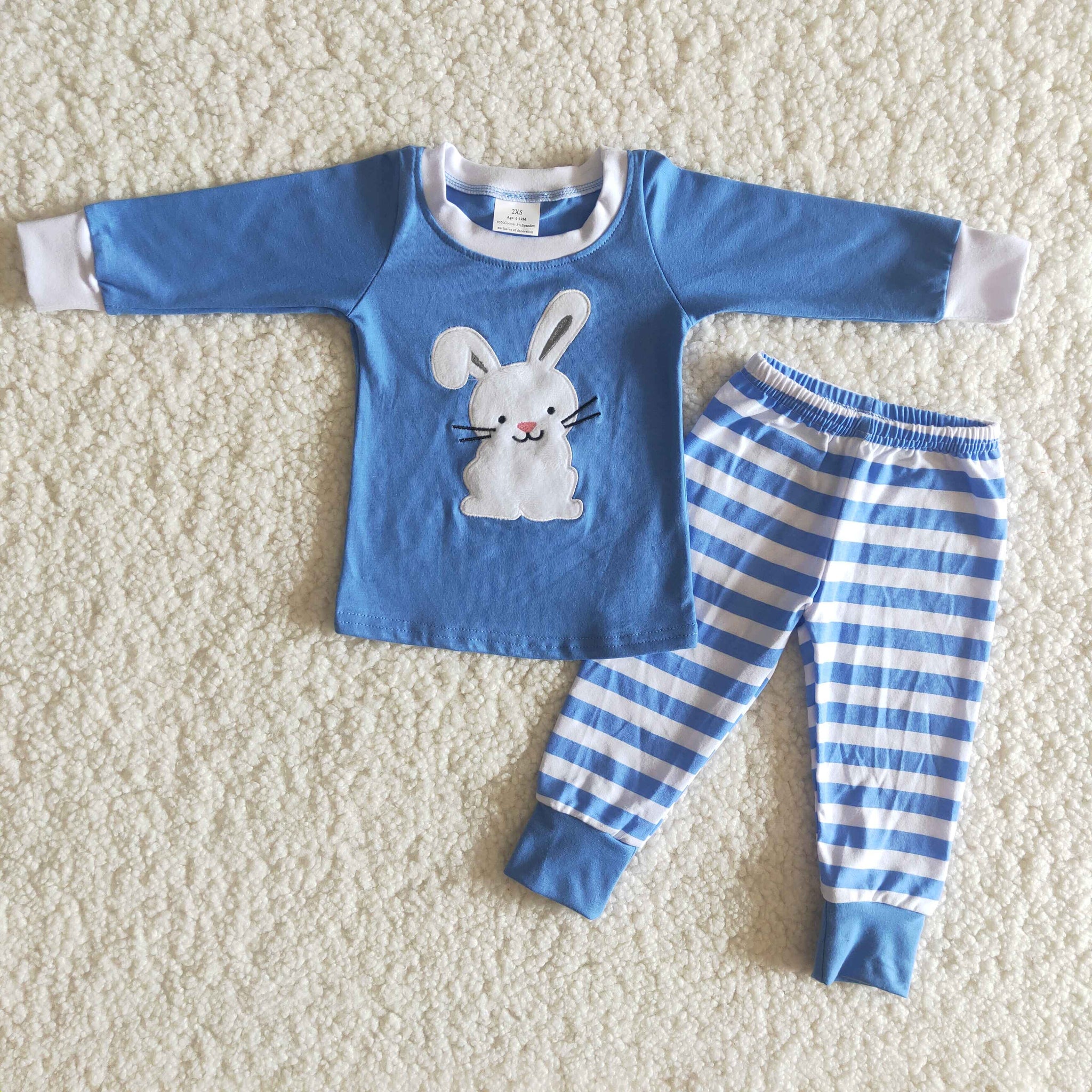 6 B13-27 kids clothes boys bule bunny easter outfits-promotion 2024.1.13
