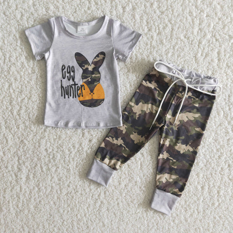 B16-23 baby boy clothes egg hunter grey easter outfit-promotion 2024.1.20