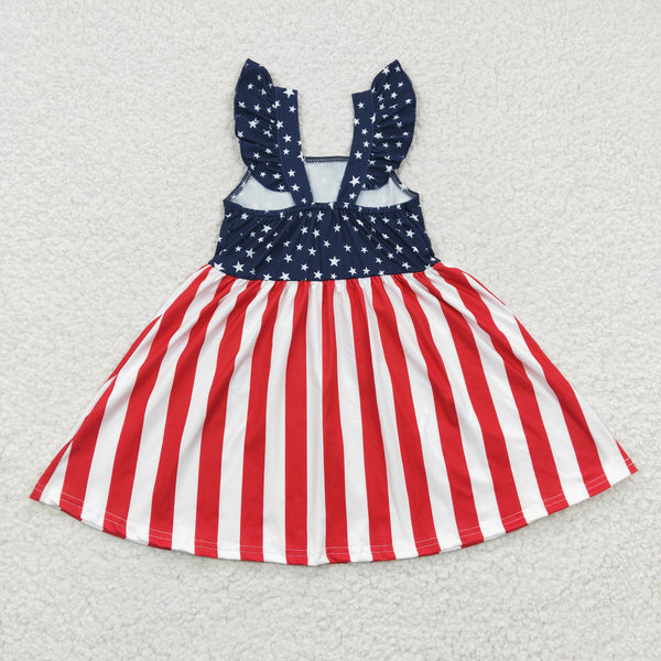GSD0289 toddler girl clothes july 4th patriotic summer dress