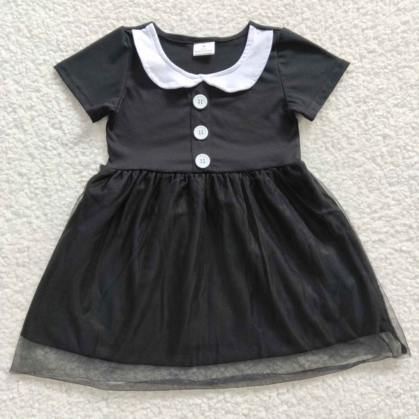 GSD0285 baby girl clothes black tulle summer dress girl party dress