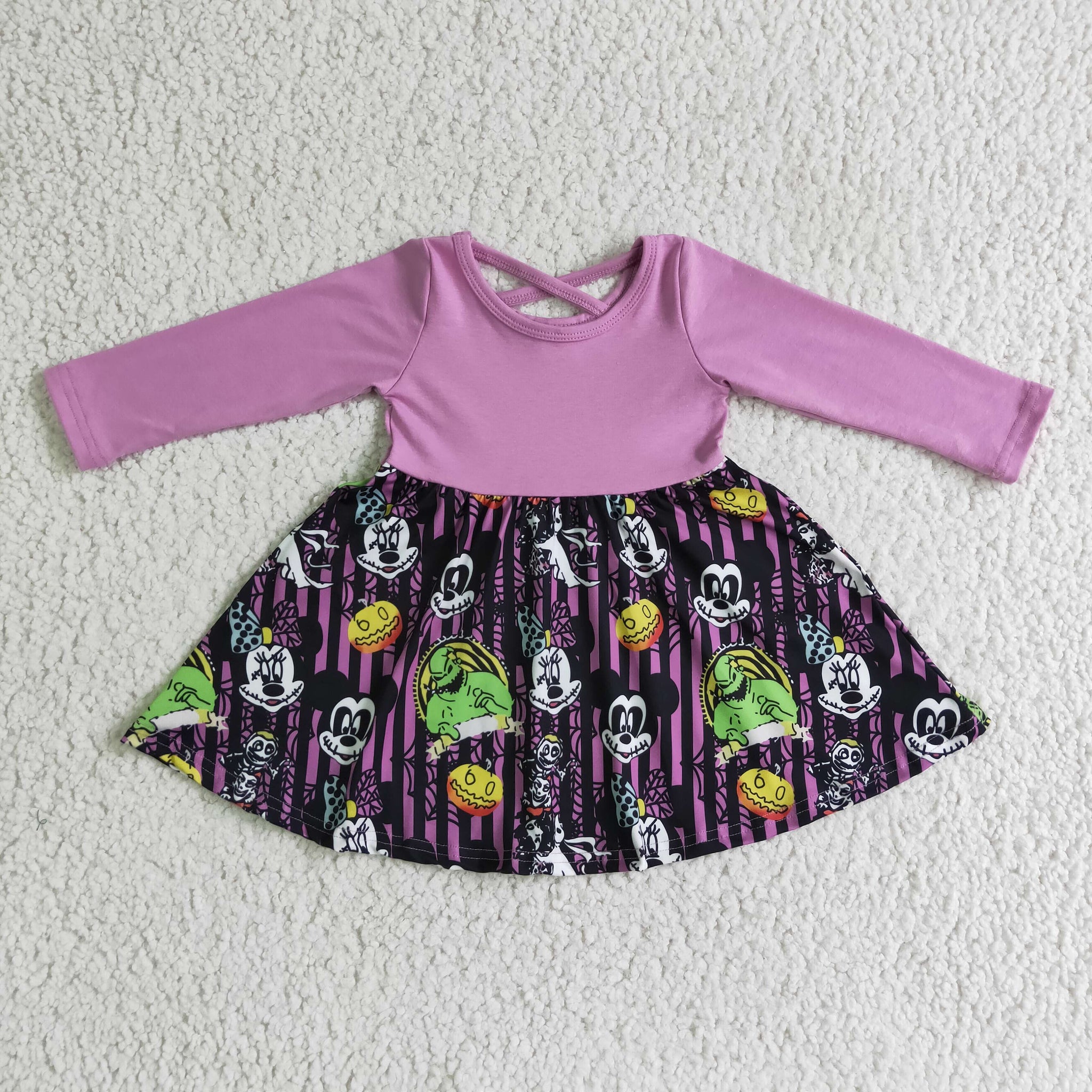 GLD0059 kids clothes girls cartoon  halloween dress