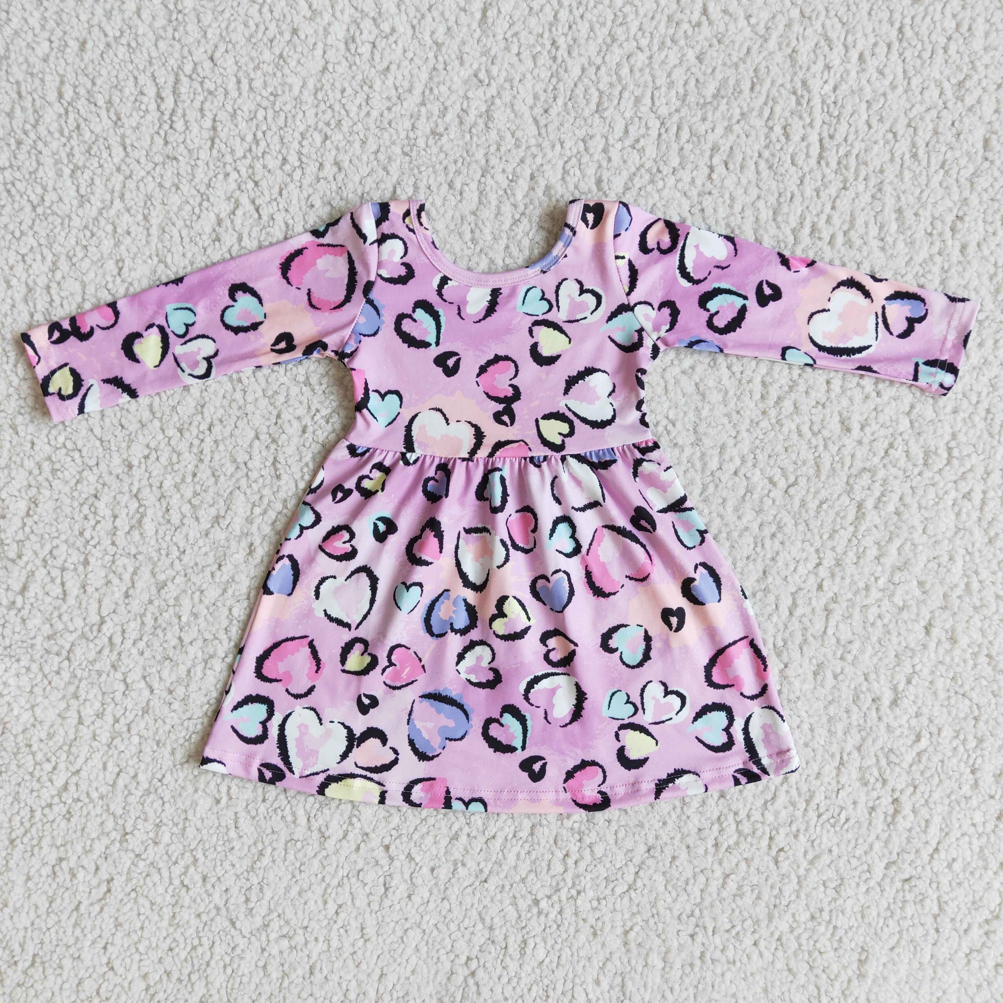 6 A25-18 baby girl clothes heart valentines day dress-promotion 2023.12.23