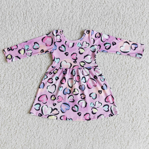 6 A25-18 baby girl clothes heart valentines day dress