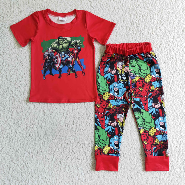 kids fall clothes matching hero red clothes