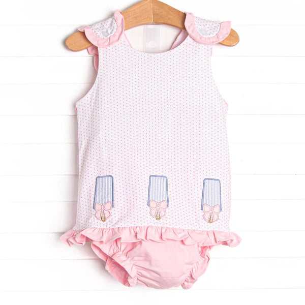 GBO0329 pre-order baby girl clothes popsicle girl summer bummies sets （embroidery）