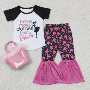 A11-10 baby girl clothes cartoon girl fall spring outfits
