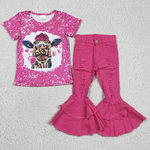 GSPO0474  kids clothes girls valentines day outfits