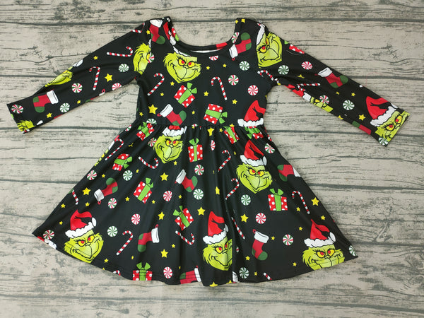 GLD0101 toddler girl dresses christmas dress