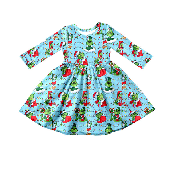 GLD0103 toddler girl dresses christmas dress