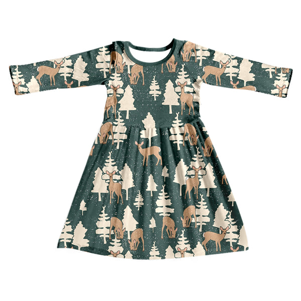 pre-order kids clothing matching tree deer clothes