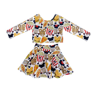 GLD0161 pre-order baby girl clothes cartoon skirt set