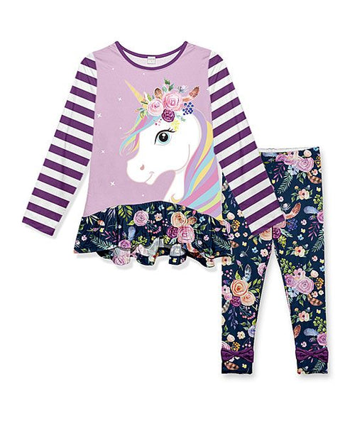 GLP0223 toddler girl outfits winter unicorn set