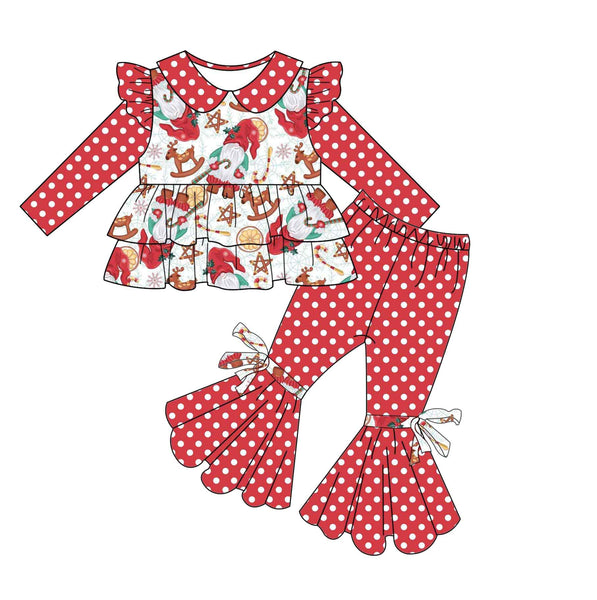 GLP0269 baby girl clothes santa claus christmas outfits for kids