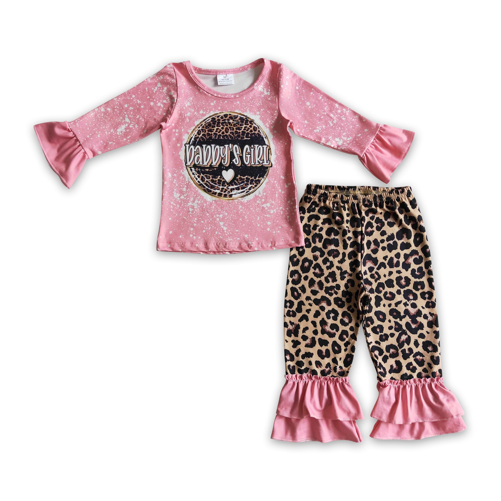 GLP0328 daddy's girl leopard toddler girl clothes