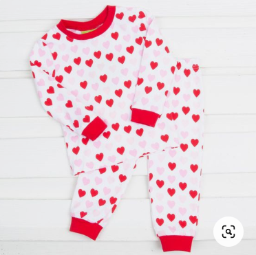 GLP0360 baby girl clothes heart valentines day set