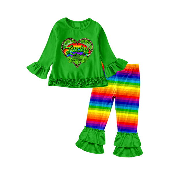 pre-order kids clothes green matching St. Patrick's Day clothing
