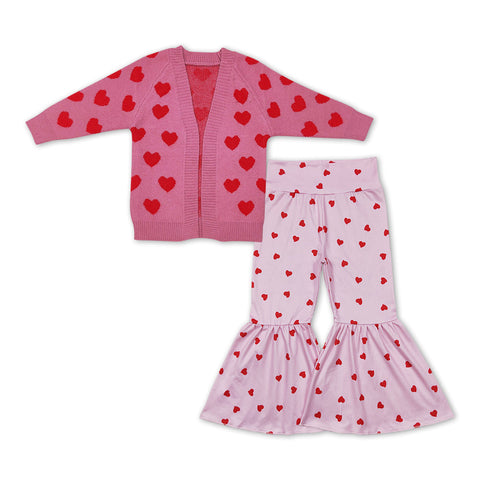 GLP1105 baby girl clothes girl pink love valentine's day outfit
