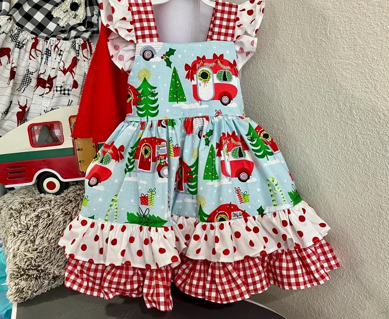 GSD0145 kids clothes girls christmas dress