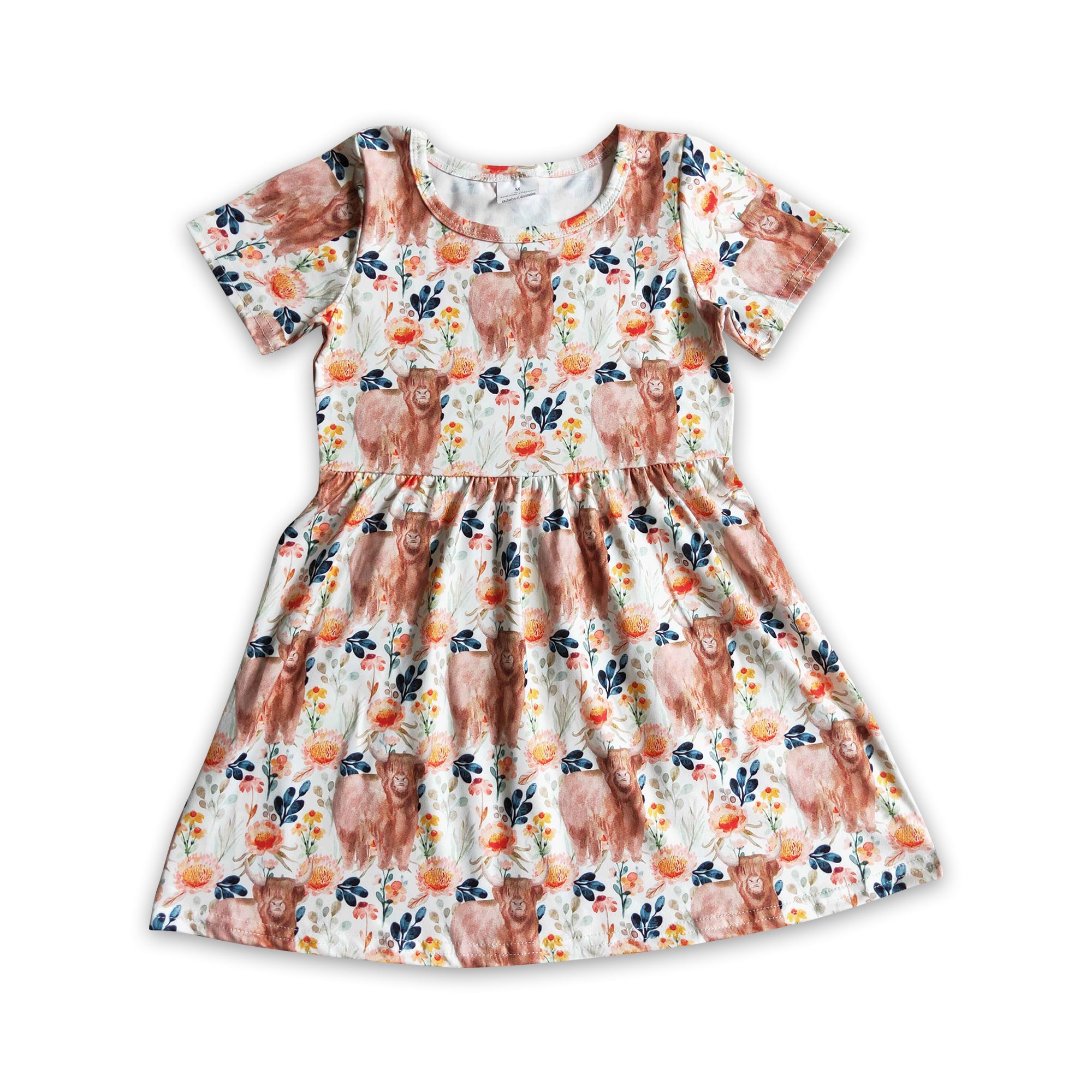 GSD0154 baby girl clothes cow summer dress