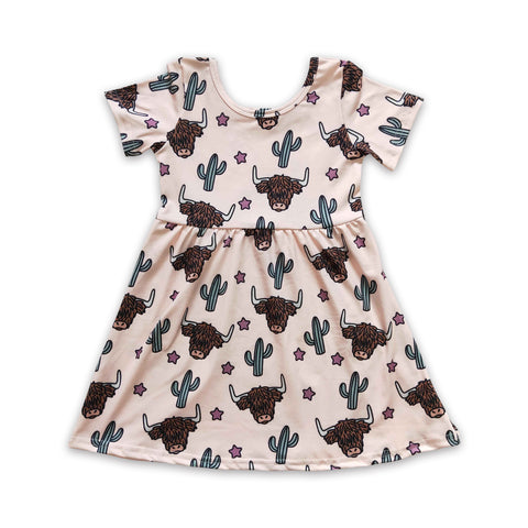 GSD0178 baby girl clothes cow summer dress