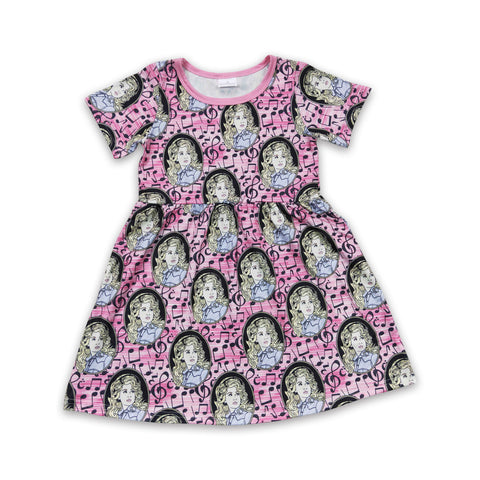 GSD0180 baby girl clothes cartoon girl summer dress