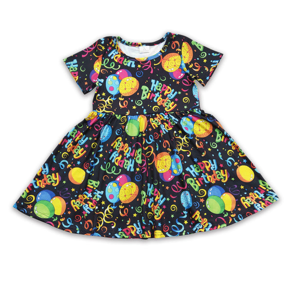 GSD0182 baby girl clothes happy birthday day dress