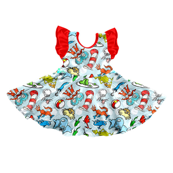 GSD0211 baby girl clothes cartoon summer dress