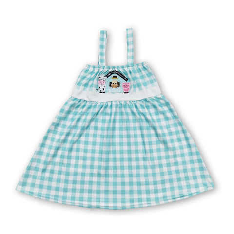 GSD0269 toddler girl clothes farm embroidery girl summer dress