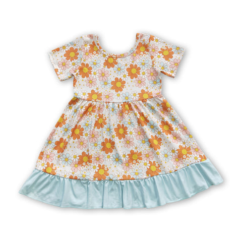 GSD0331 baby girl clothes floral summer dress
