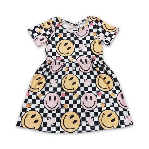 GSD0336 baby girl clothes smile summer dress