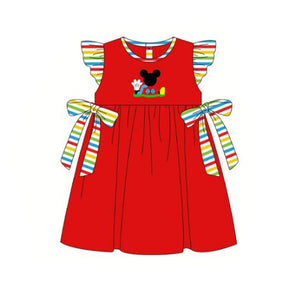 GSD1053 pre-order toddler clothes cartoon mouse baby girl summer dress