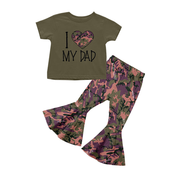 pre-order kids clothes i love my dad mathching clothes