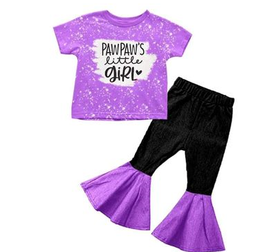 GSPO0244 baby girl clothes purple fall spring outfits