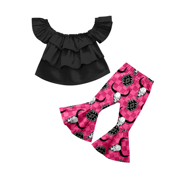GSPO0314 baby girl clothes black fall spring outfits