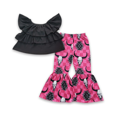 GSPO0314 baby girl clothes black fall spring outfits