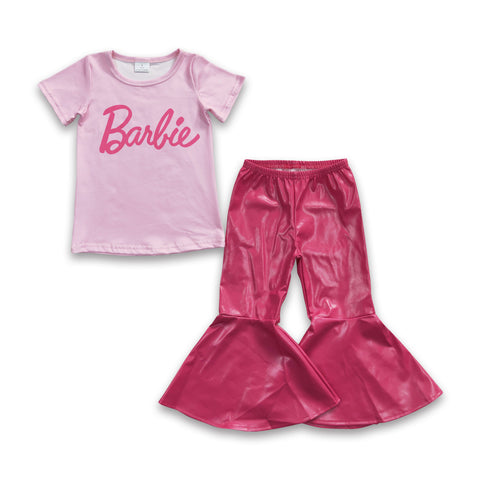 GSPO0554 kids clothes girls pink summer outfit