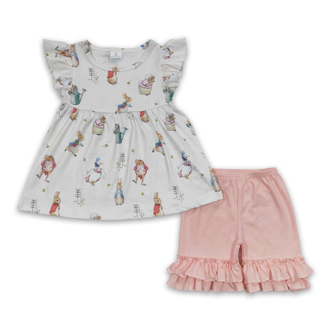 GSSO0154 baby girl clothes bunny summer outfits