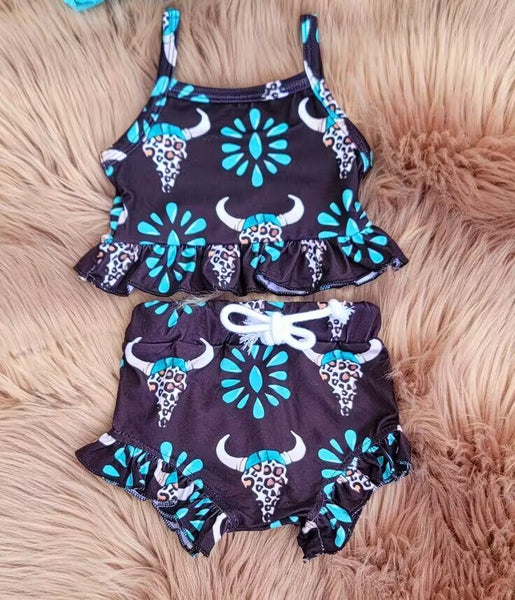 GSSO0182 baby clothes cow summer bummies set