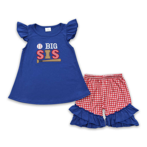 GSSO0219 baby girl clothes embroidery baseball summer outfit